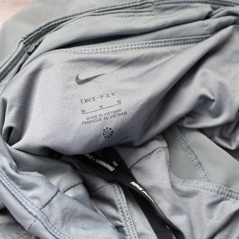 NIKE Womens M Running Shorts Eclipse 3" Brief Lined Gray Gym Workout CZ9580-084 - Picture 8 of 11